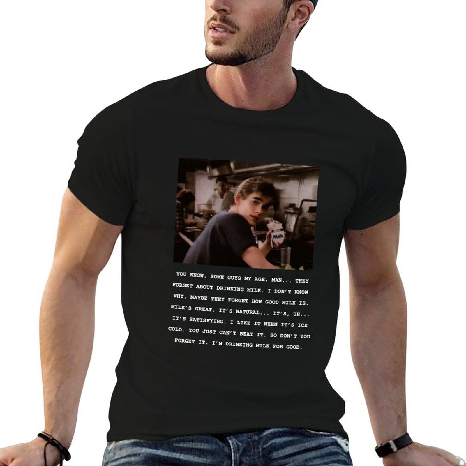 Commercial Printing And Graphics - matt dillon milk commercial T-Shirt man