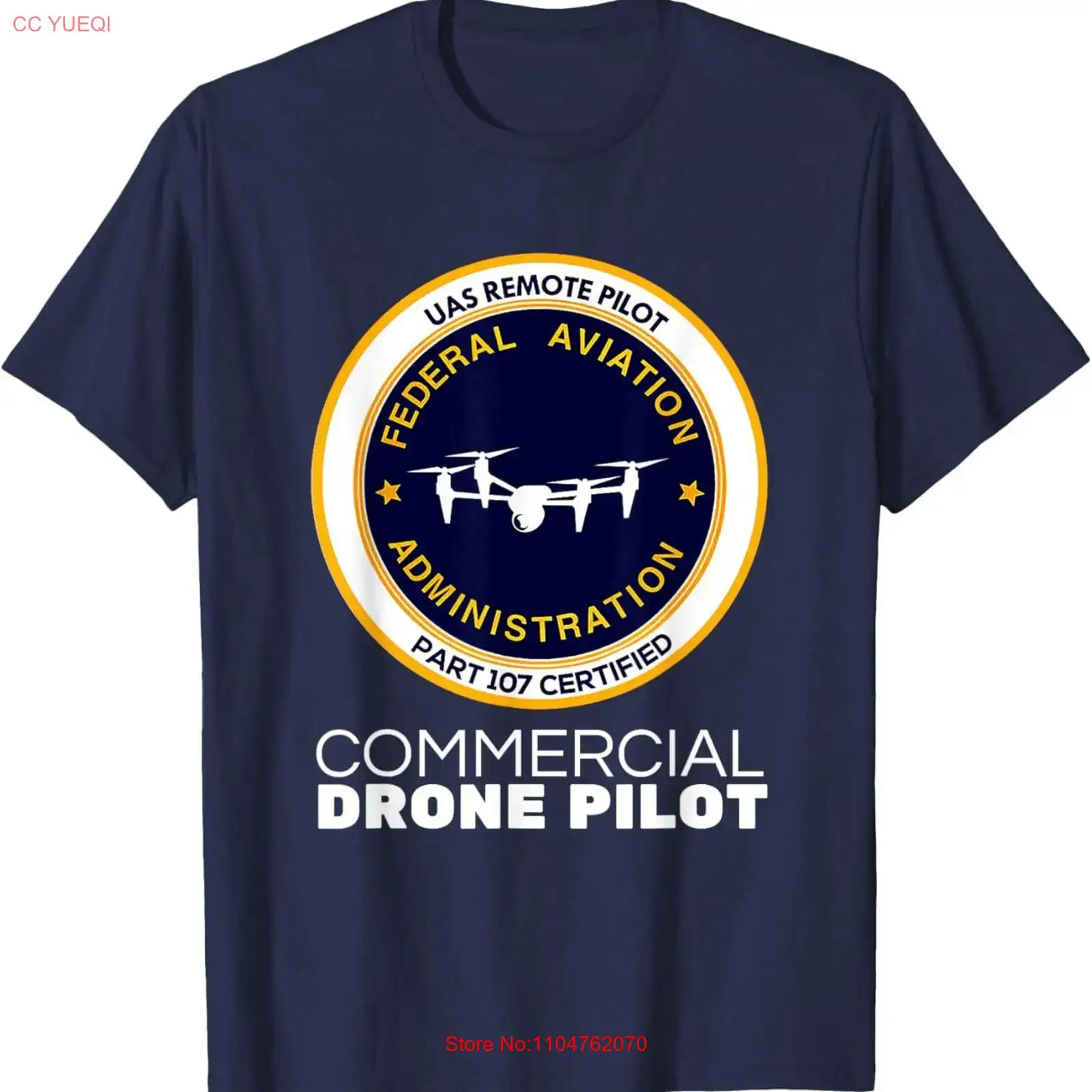 Commercial Printing And Graphics - FAA Commercial Drone Pilot T Shirt
