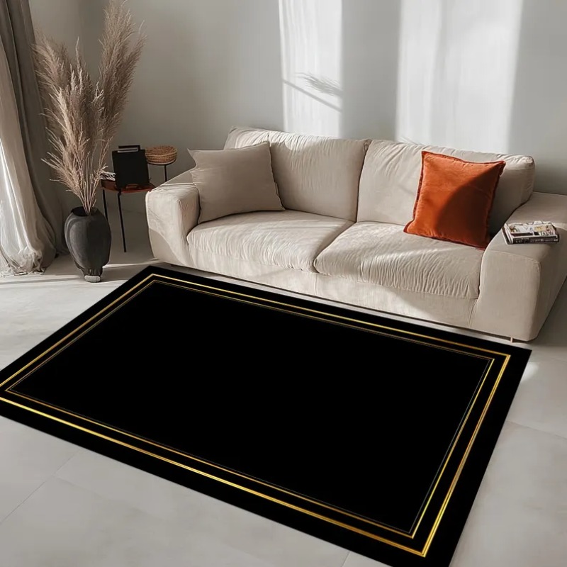 Modern Black Gold Area Rug Min - Commercial Digital Printing Machine 리뷰 및 가격