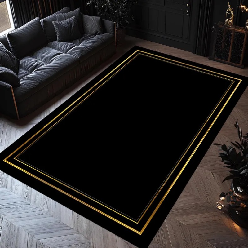 Modern Black Gold Area Rug Min - Commercial Digital Printing Machine 리뷰 및 가격